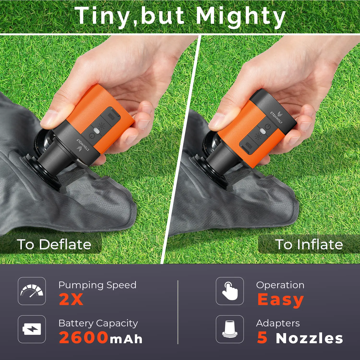  AIR 3 Mini Electric Air Pump with Camping Light