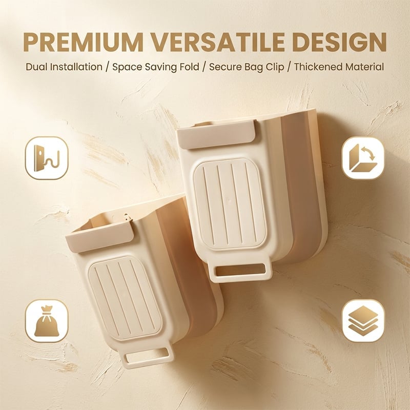 Foldable Wall-Mounted Trash Bin