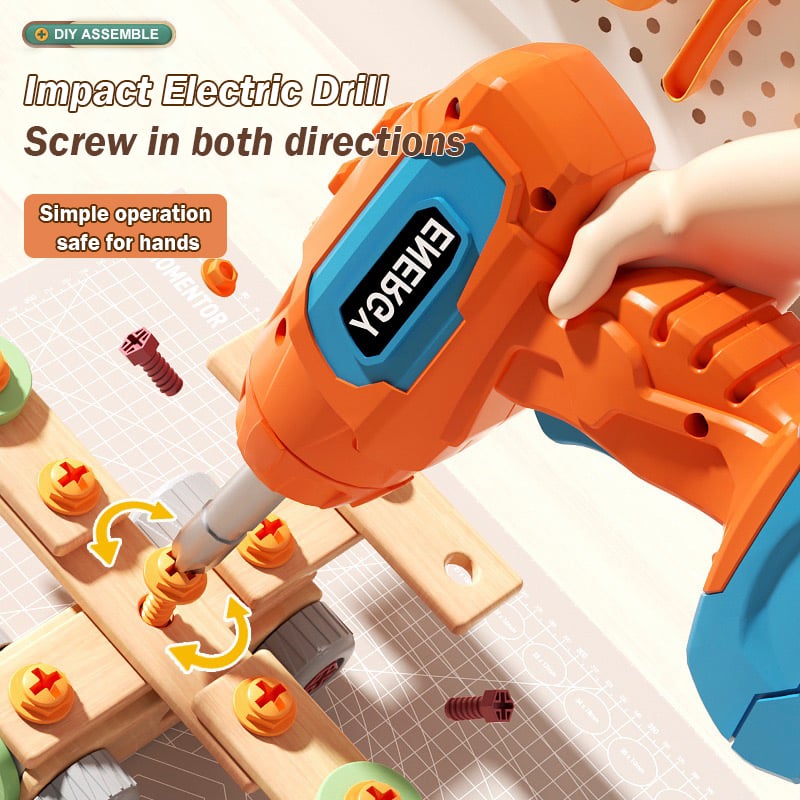 Kids' Electric Drill Screw Building Set