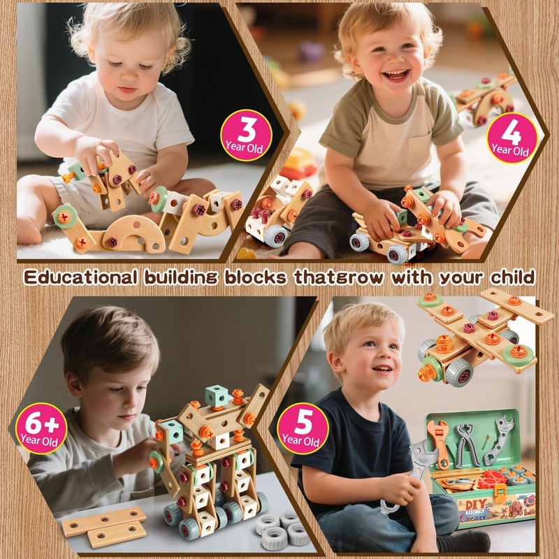 Kids' Electric Drill Screw Building Set