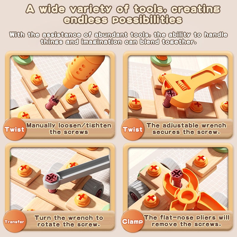 Kids' Electric Drill Screw Building Set