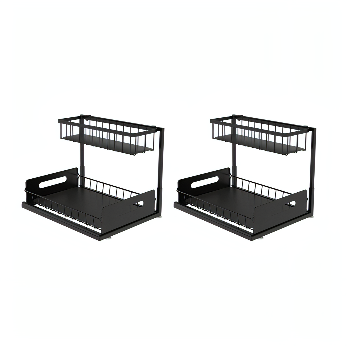 2-Tier Removable Storage Organizer, Detachable Multi-Purpose Shelving Rack for Kitchen Countertop & Bathroom Vanity