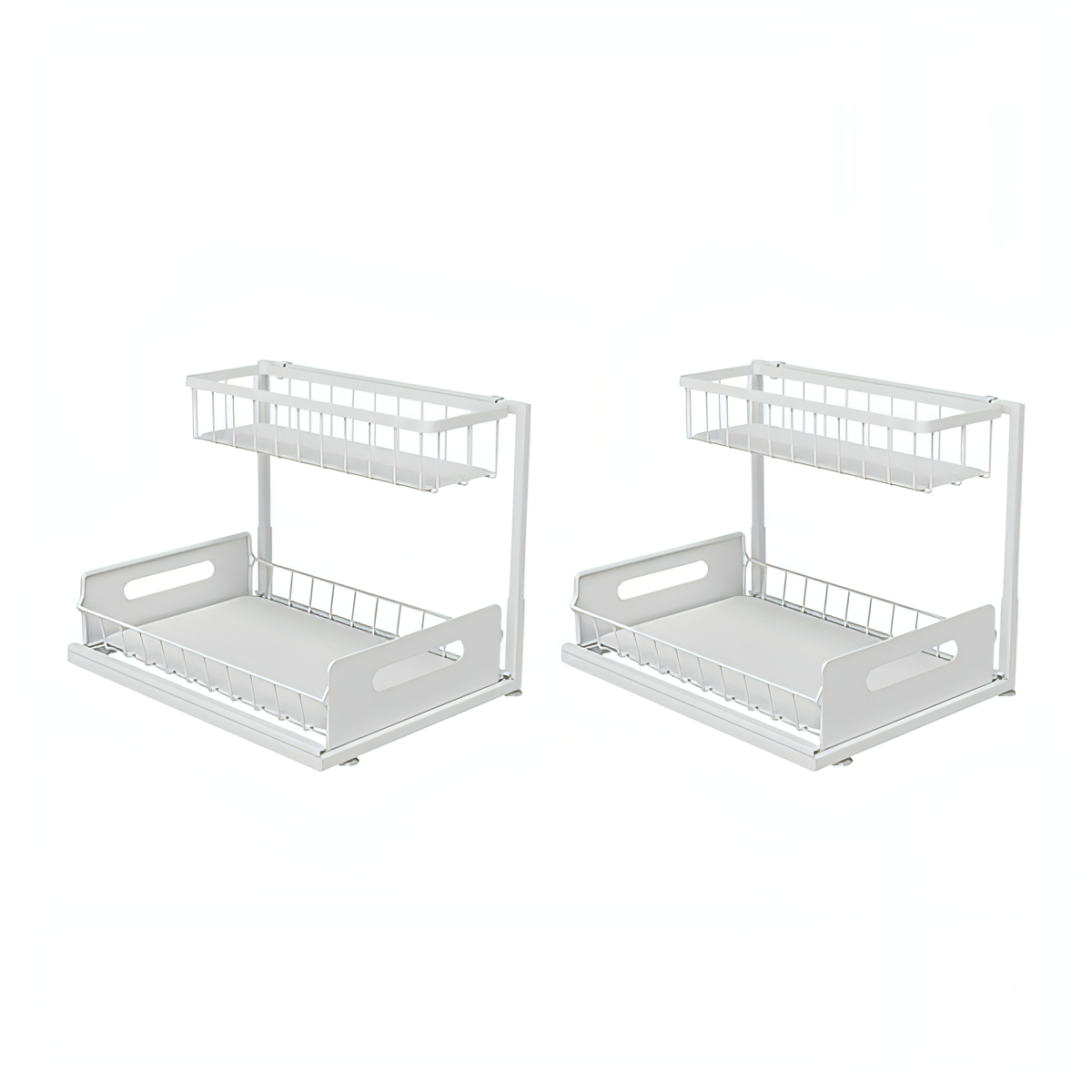 2-Tier Removable Storage Organizer, Detachable Multi-Purpose Shelving Rack for Kitchen Countertop & Bathroom Vanity