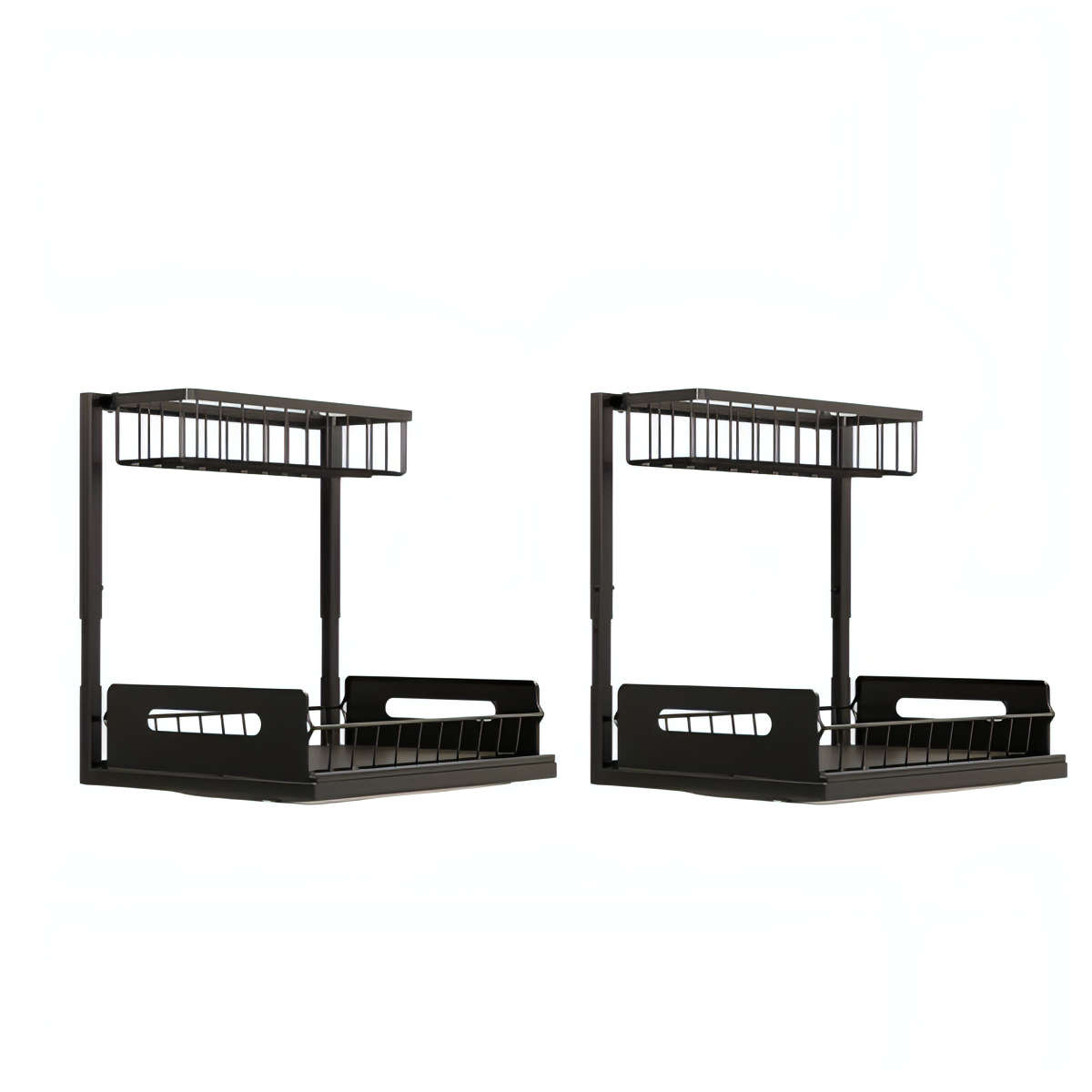 2-Tier Removable Storage Organizer, Detachable Multi-Purpose Shelving Rack for Kitchen Countertop & Bathroom Vanity