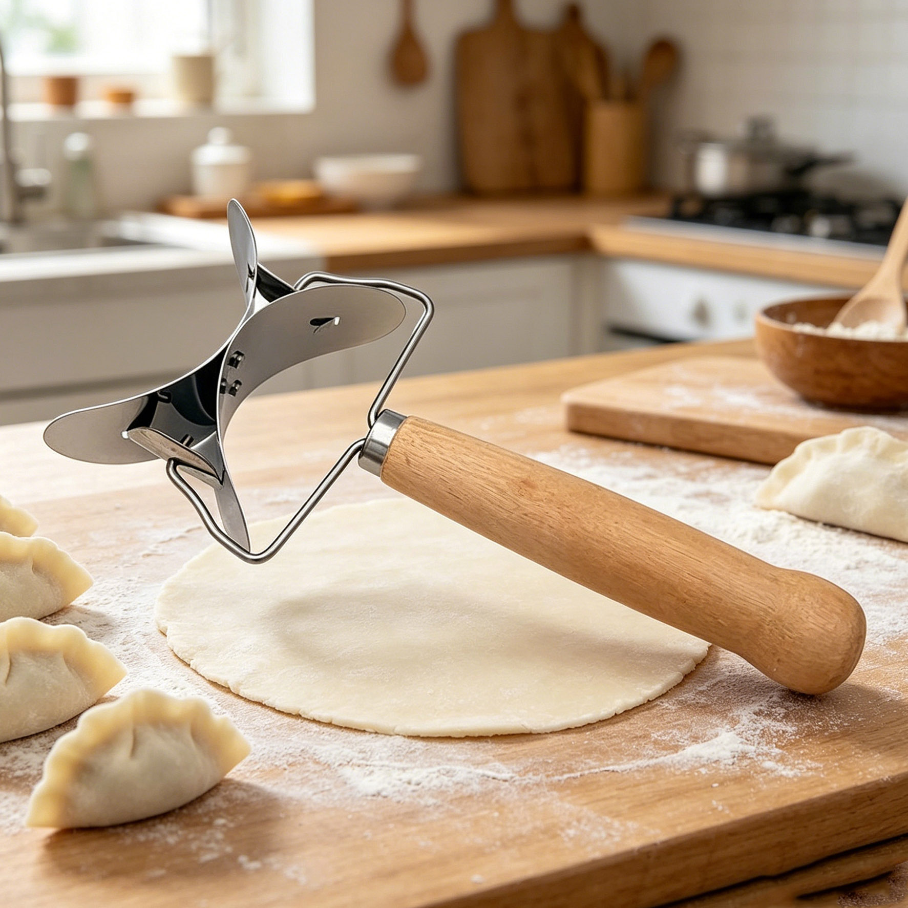 Dumpling Skin Cutter Rolling Wheel