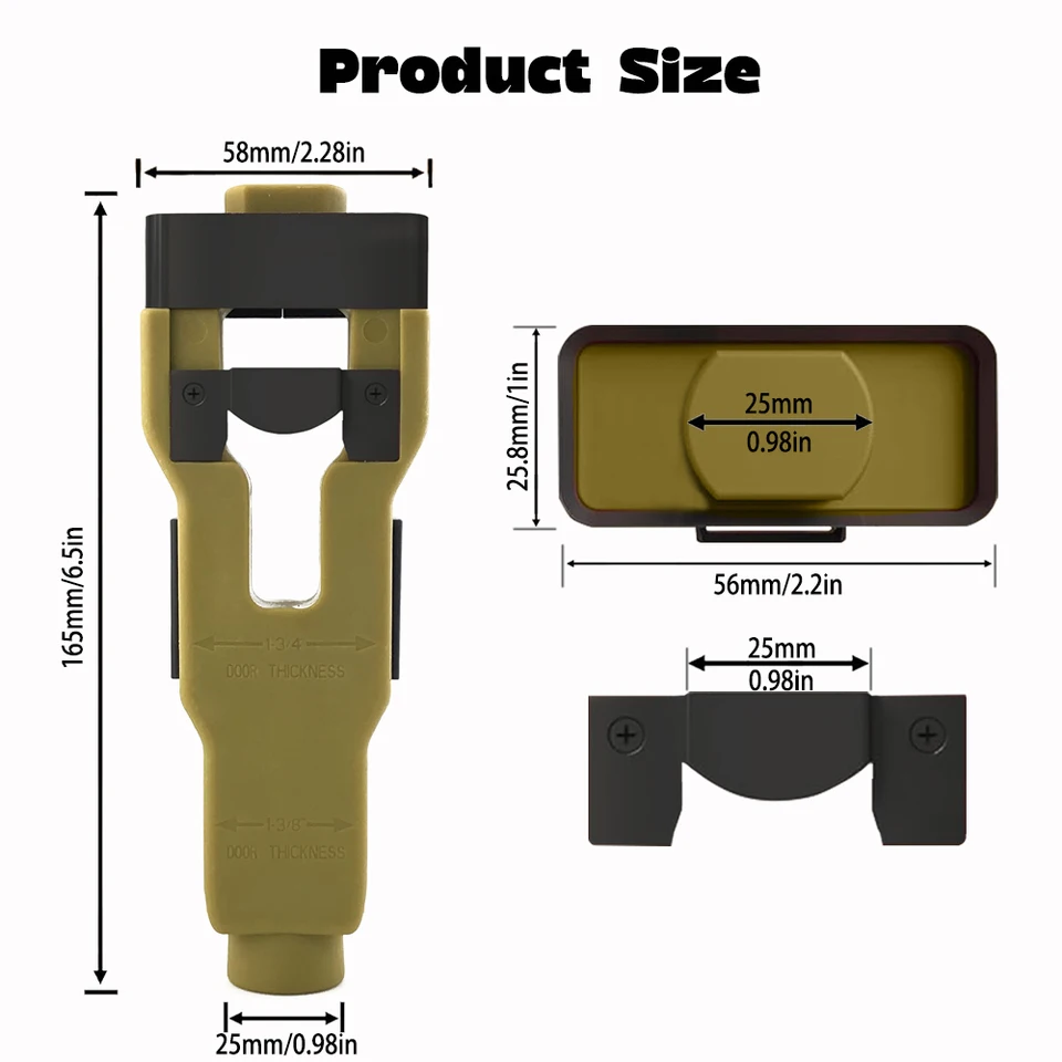 Door Latch Installation Chisel Tool - Accurate Chiseling & Scoring for 1-3/4" & 1-3/8" Doors, Woodworking Mortising Tool
