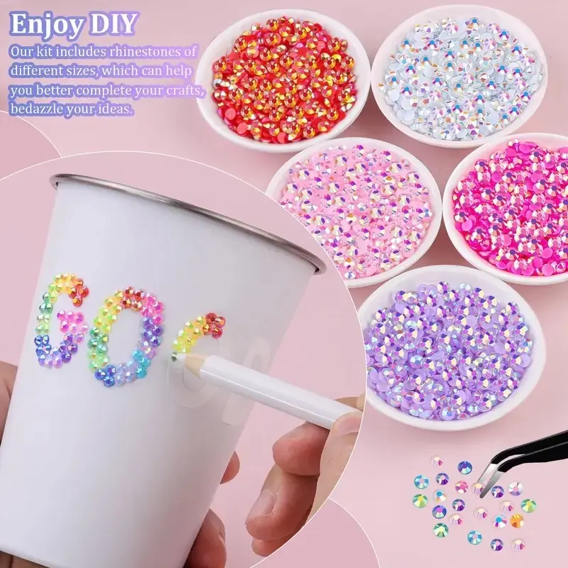 42 Colors 42000pcs Jelly Rhinestones Kit for Nail Art & DIY Craft