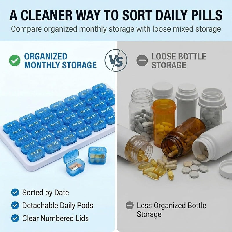 31-Day Pill Organizer Tray