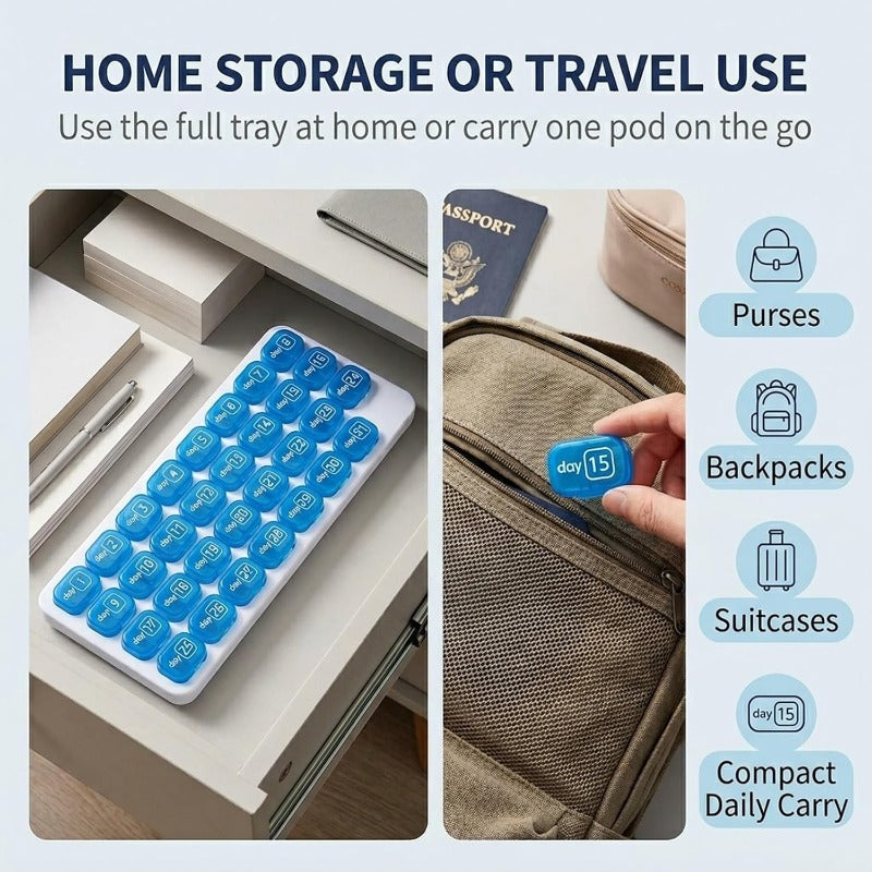 31-Day Pill Organizer Tray