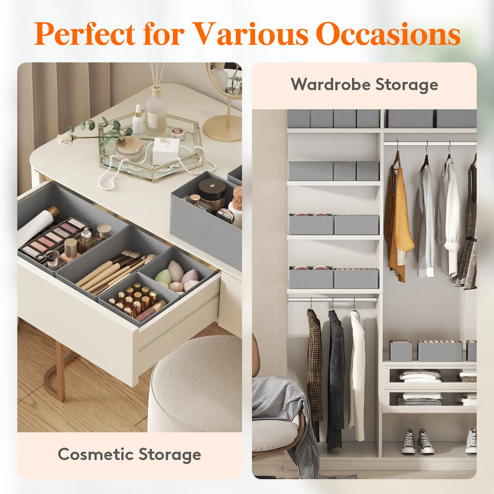 Lifewit Vanity Drawer Organizer for Makeup & Jewelry