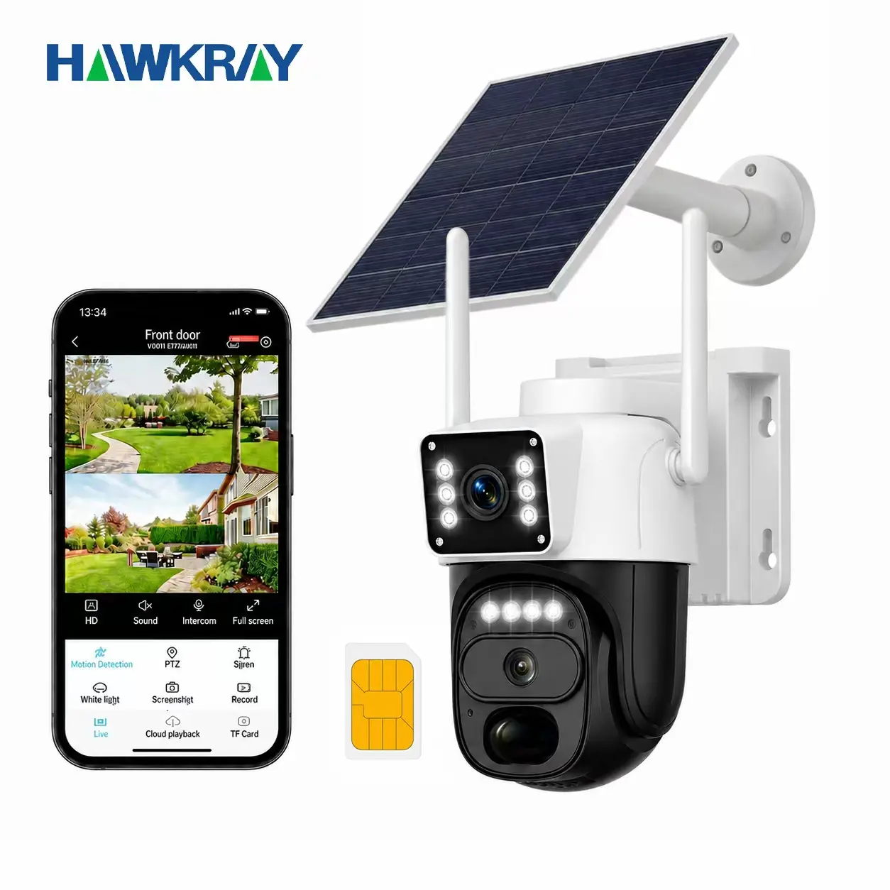 4G LTE Solar Security Camera Wireless Outdoor 2K Night Vision
