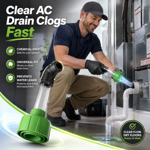 HVAC Drain Line Unclogger for AC Maintenance &ndash; Compressed Air