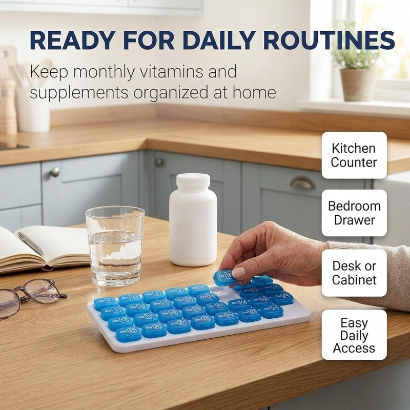 31-Day Pill Organizer Tray
