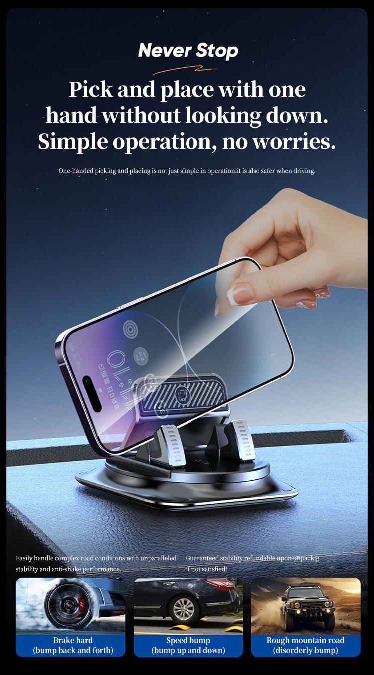 【DealsForYouDays】Car phone holder 360 degree rotation, suitablefor car navigation in-car dashboard, horizontaland vertica screen adjustment angle,suctioncup fixed non-slip mobile phone holdersuitable for iPhone and Android 【DealsForYouDays】Car phone holder 360 degree rotation, suitablefor car navigation in-car dashboard, horizontaland vertica screen adjustment angle,suctioncup fixed non-slip mobile phone holdersuitable for iPhone and Android