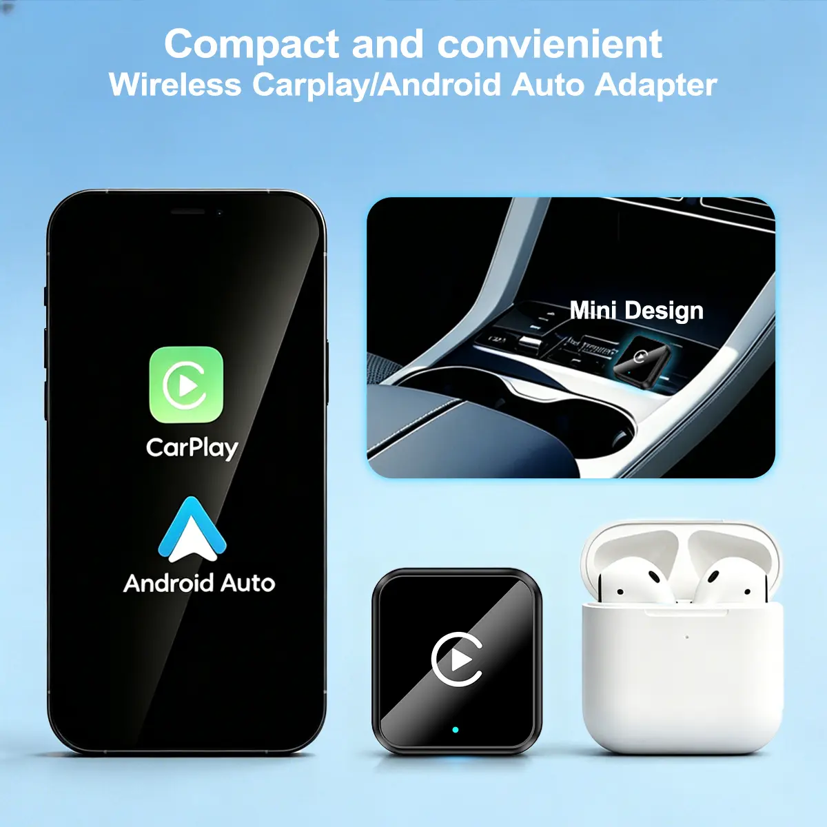 2025 Wireless CarPlay Adapter - Fast Connection & Hands-Free