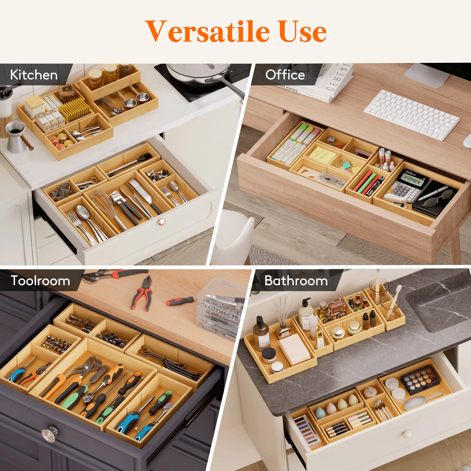 Lifewit Vanity Drawer Organizer for Makeup & Jewelry