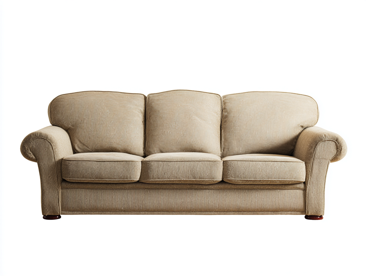 Canapé 3 places - Tissu - 214 x 91 x 86 cm - Beige - Style classique-Vazocohaus