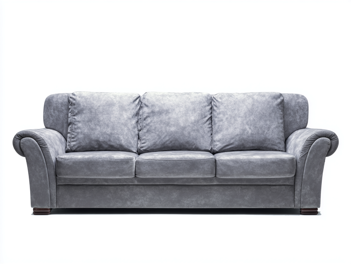 Canapé 3 places - Tissu - 213 x 89 x 84 cm - Gris - Style classique-Vazocohaus