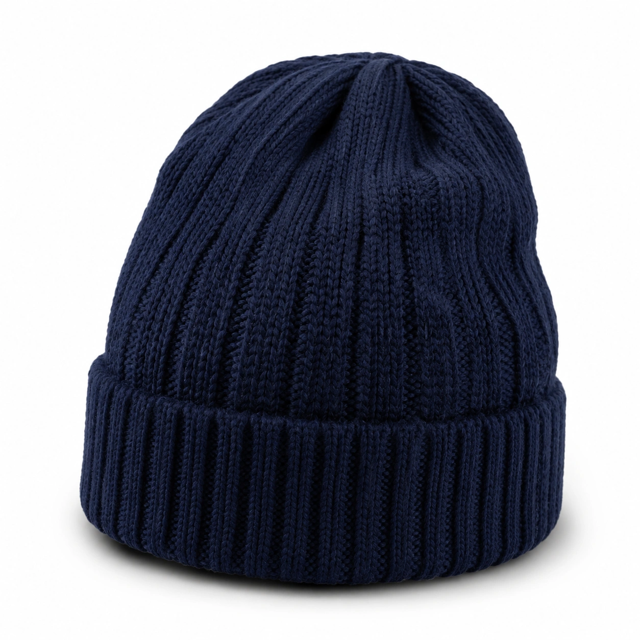 Granatowa czapka zimowa unisex z dzianiny-Roo Mda Xis