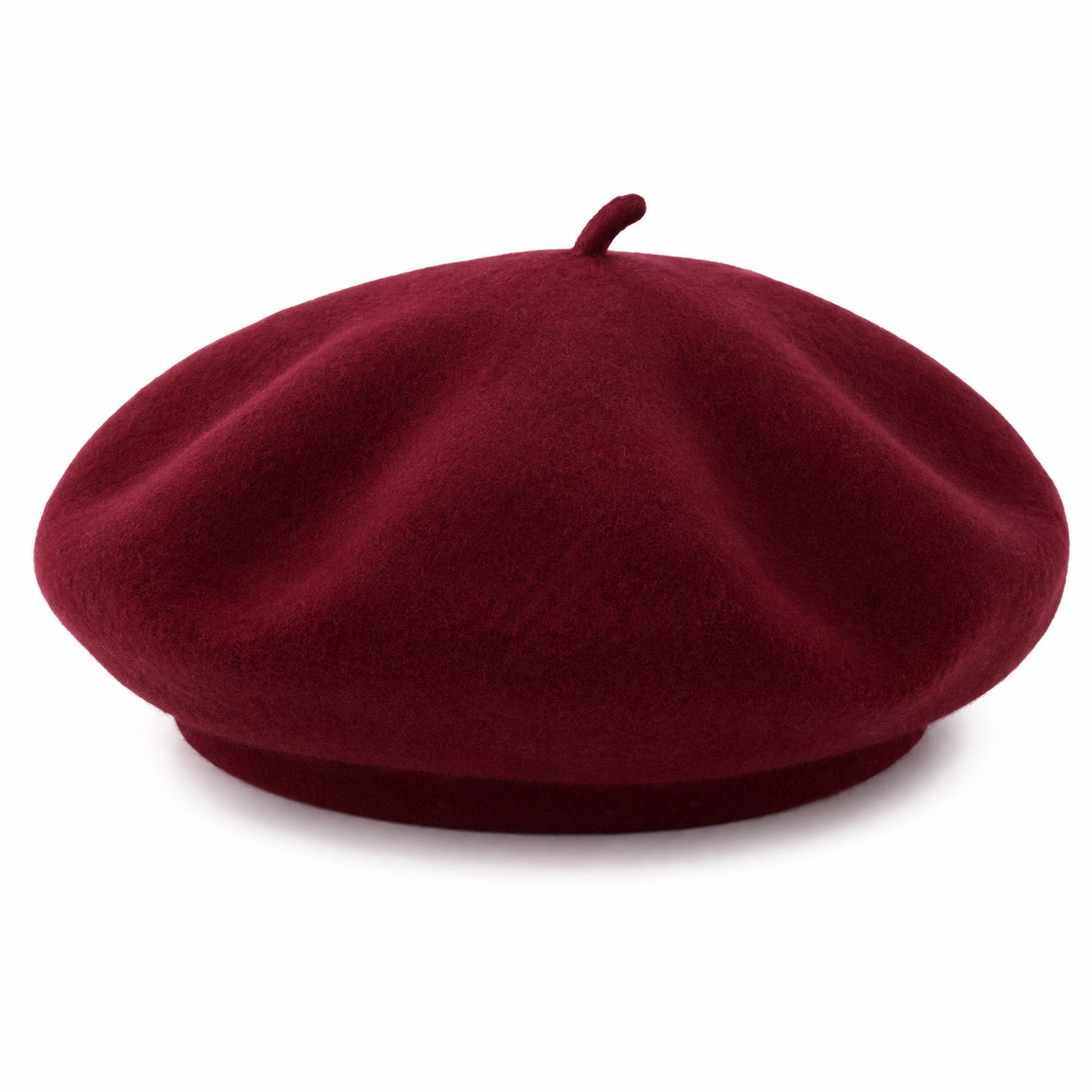 Beret damski bordowy-Roo Mda Xis