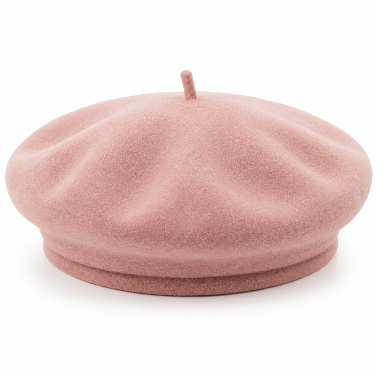 Różowy beret damski klasyczny-Roo Mda Xis