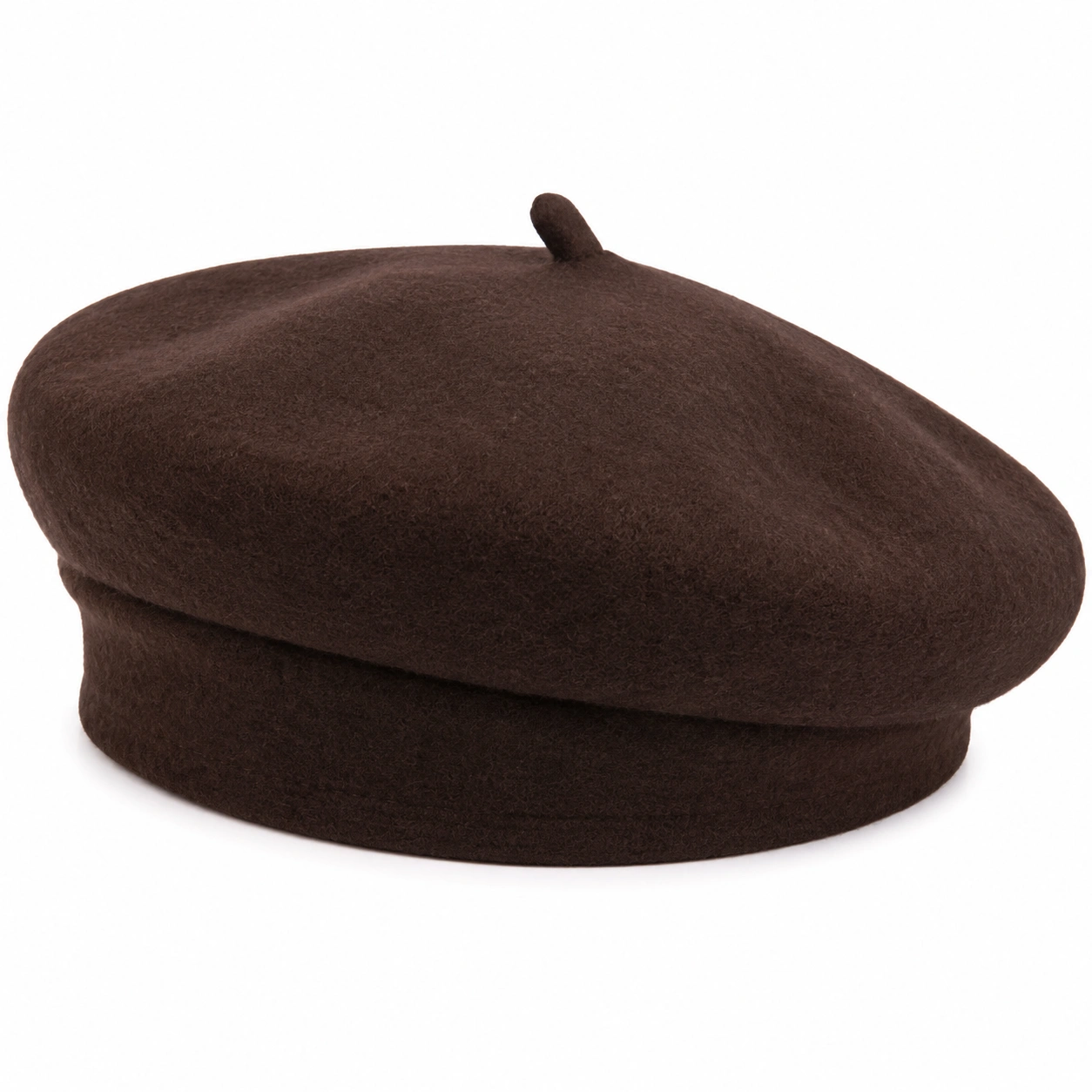 Brązowy Beret Klasyczny Unisex-Roo Mda Xis