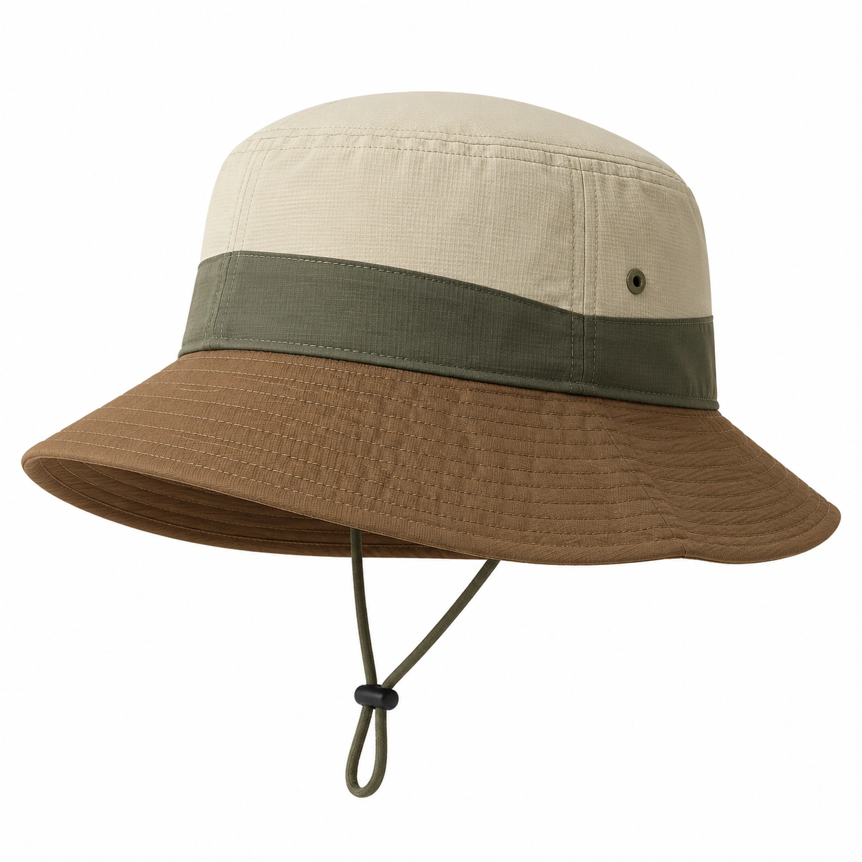 Kapelusz przeciwsłoneczny bucket beżowy/khaki/brązowy-Roo Mda Xis
