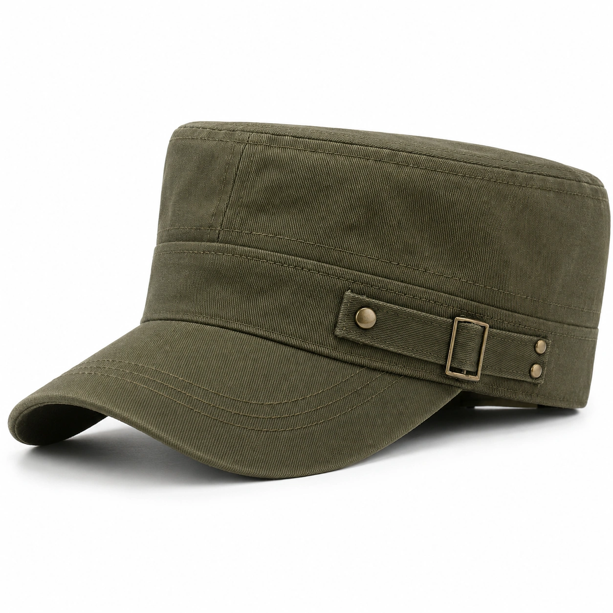 Czapka wojskowa z daszkiem regulowana khaki-Roo Mda Xis