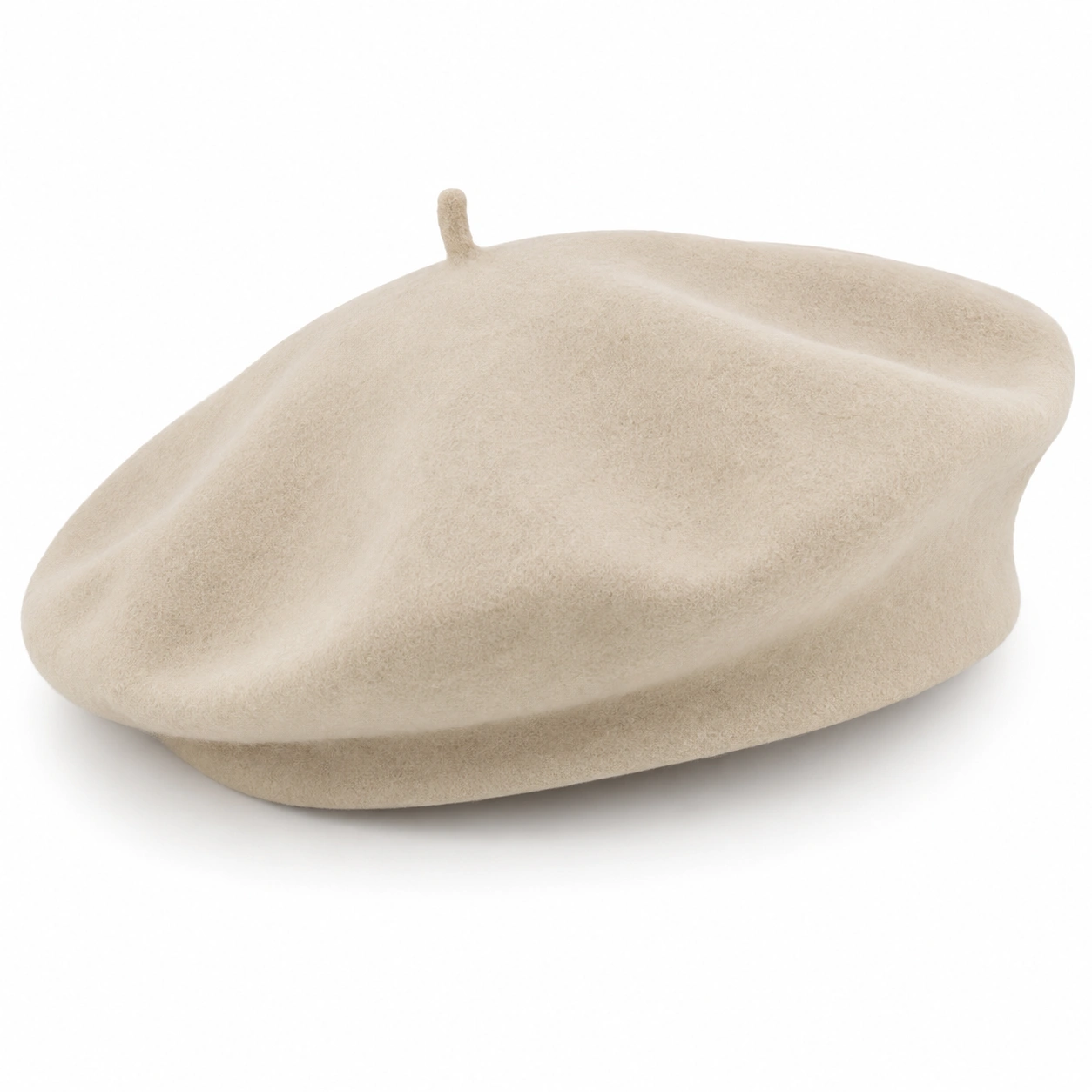 Klasyczny Beret Damski Beżowy-nestzex is