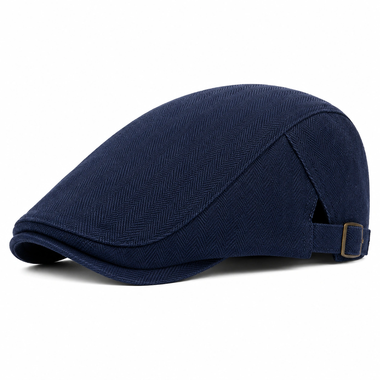 Męska czapka flat cap regulowana granatowa-nestzex is