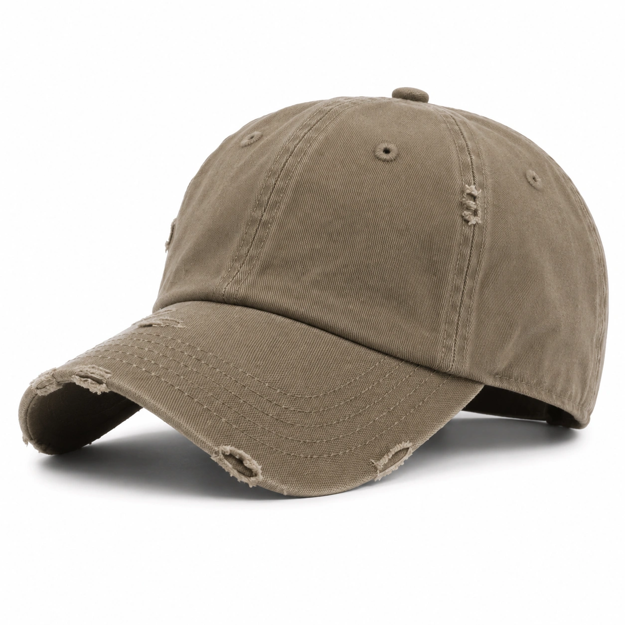 Czapka bejsbolowa vintage, regulowana, khaki-ROOMNARIS