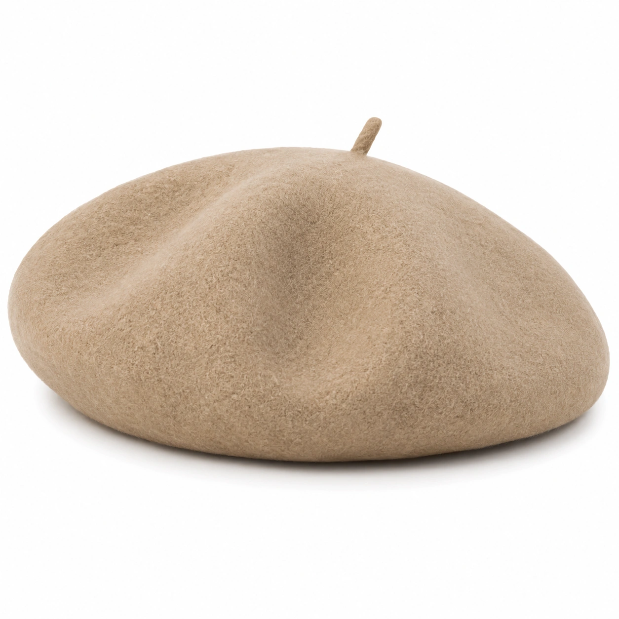 Beżowy beret damski-ROOMNARIS