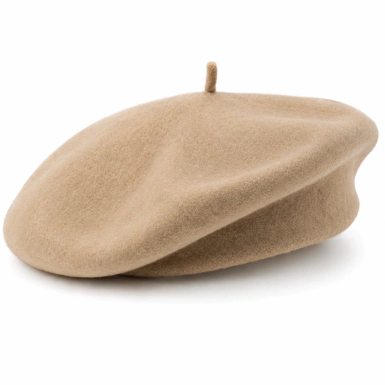 Damski Klasyczny Beret Beżowy-ROOMNARIS