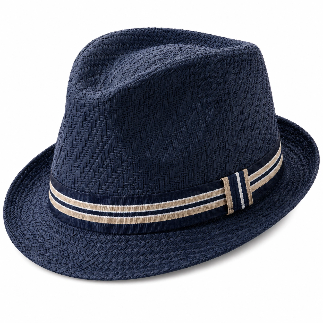 Kapelusz Fedora z Ozdobnym Paskiem Niebieski-ROOMNARIS