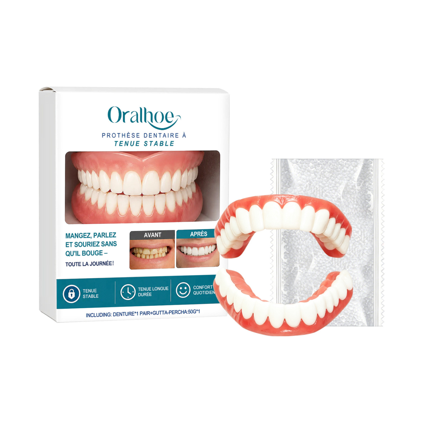 😁【Dentist Recommended】Premium Dental Prosthesis – All-Inclusive, No Dentist Needed!