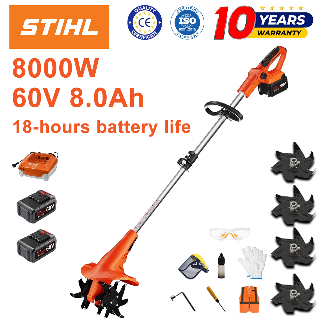 STIHL 15 000 W-os kefe nélküli fűnyírókészlet hosszú nyéllel és visszahúzható vágópengével