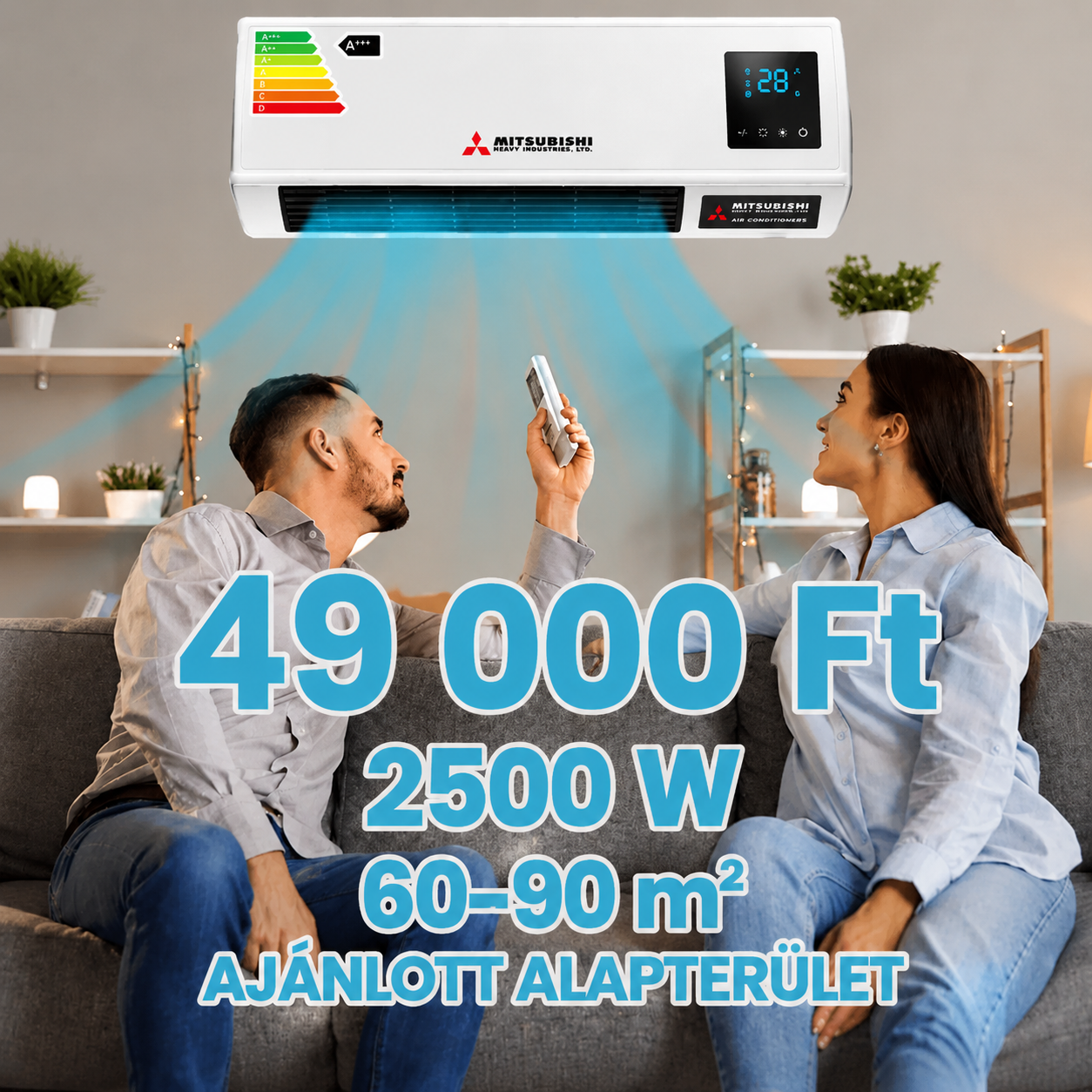 🏠 Nincs több drága beszerelés! Válassza a Mitsubishi Heavy Industries 2 az 1-ben klímát!