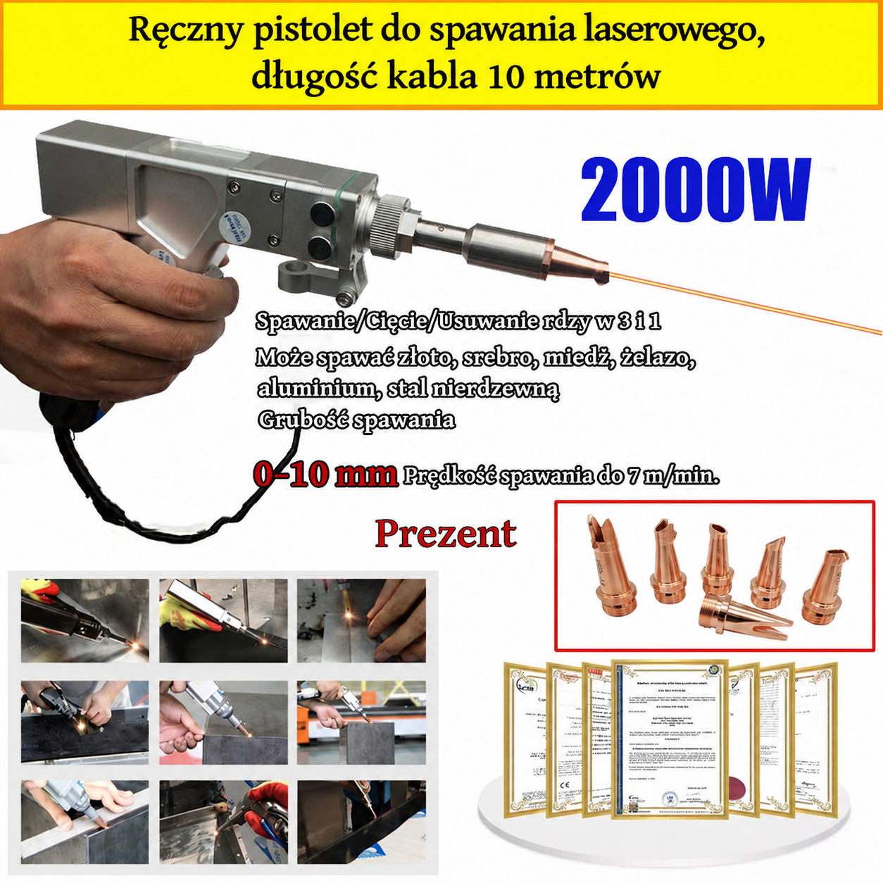 Wielofunkcyjna spawarka laserowa dużej mocy 6000 W Hilti