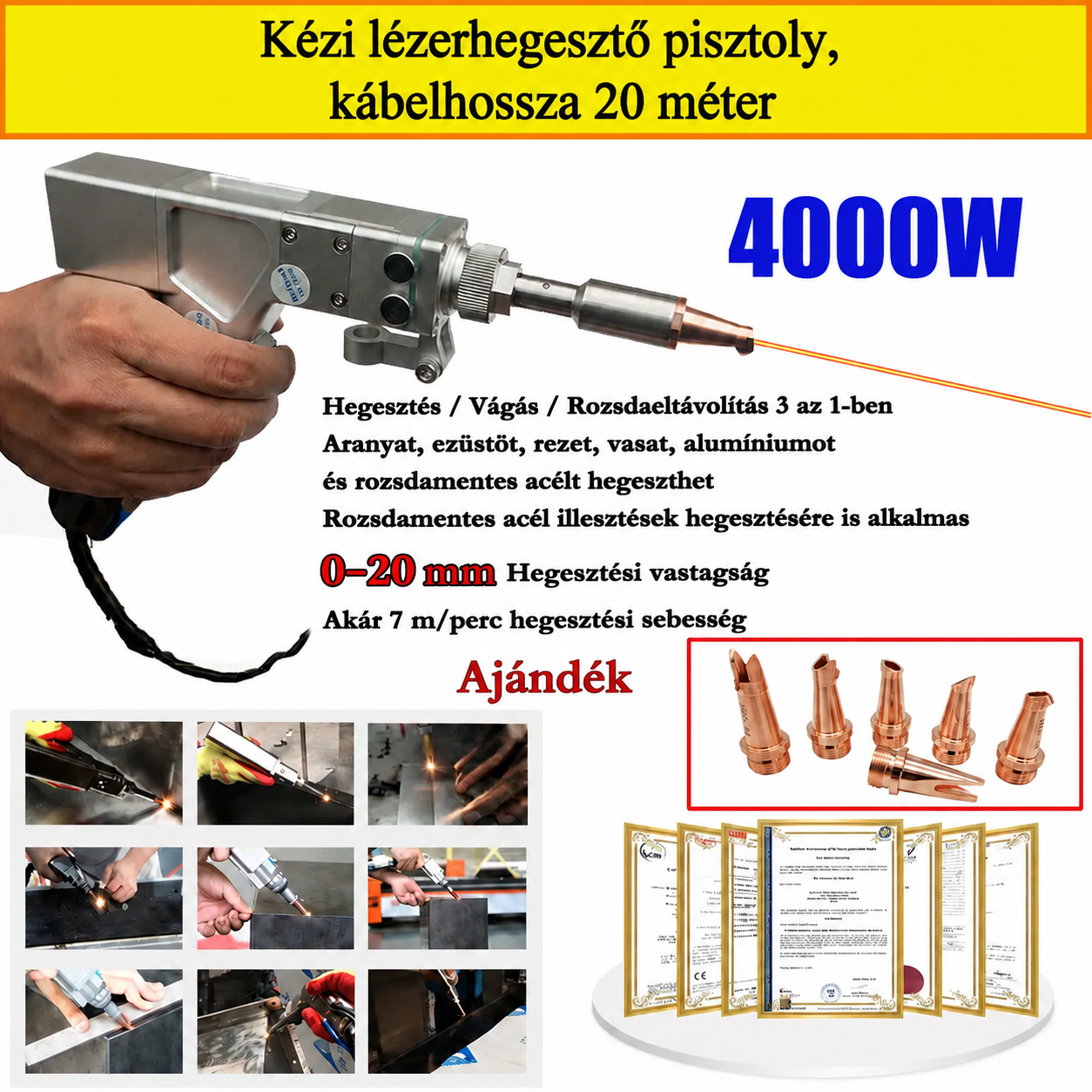 Wielofunkcyjna spawarka laserowa dużej mocy 6000 W Hilti