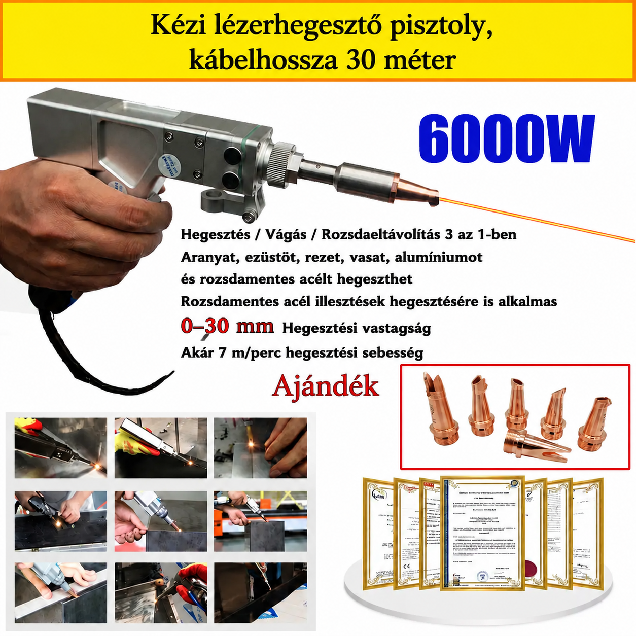 Wielofunkcyjna spawarka laserowa dużej mocy 6000 W Hilti