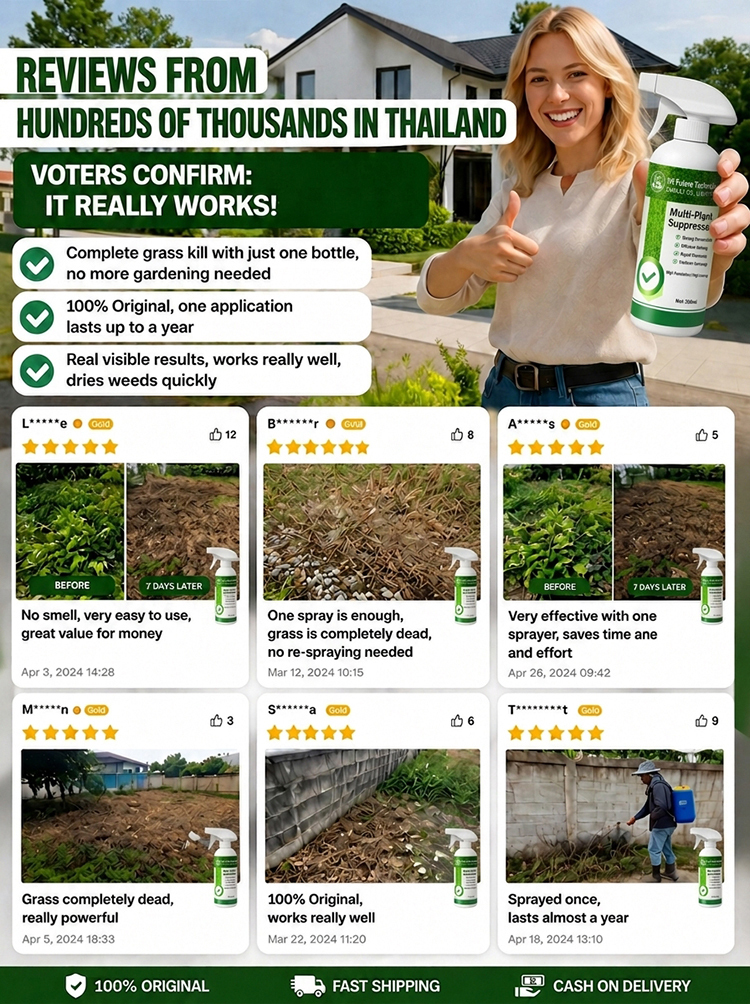 Fast-Acting Weed & Bamboo Removal Spray, 1 Application, 5 Years Weed-Free!