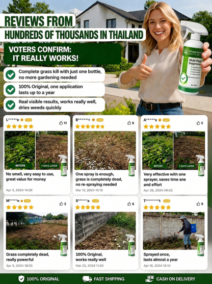Fast-Acting Weed & Bamboo Removal Spray, 1 Application, 5 Years Weed-Free!