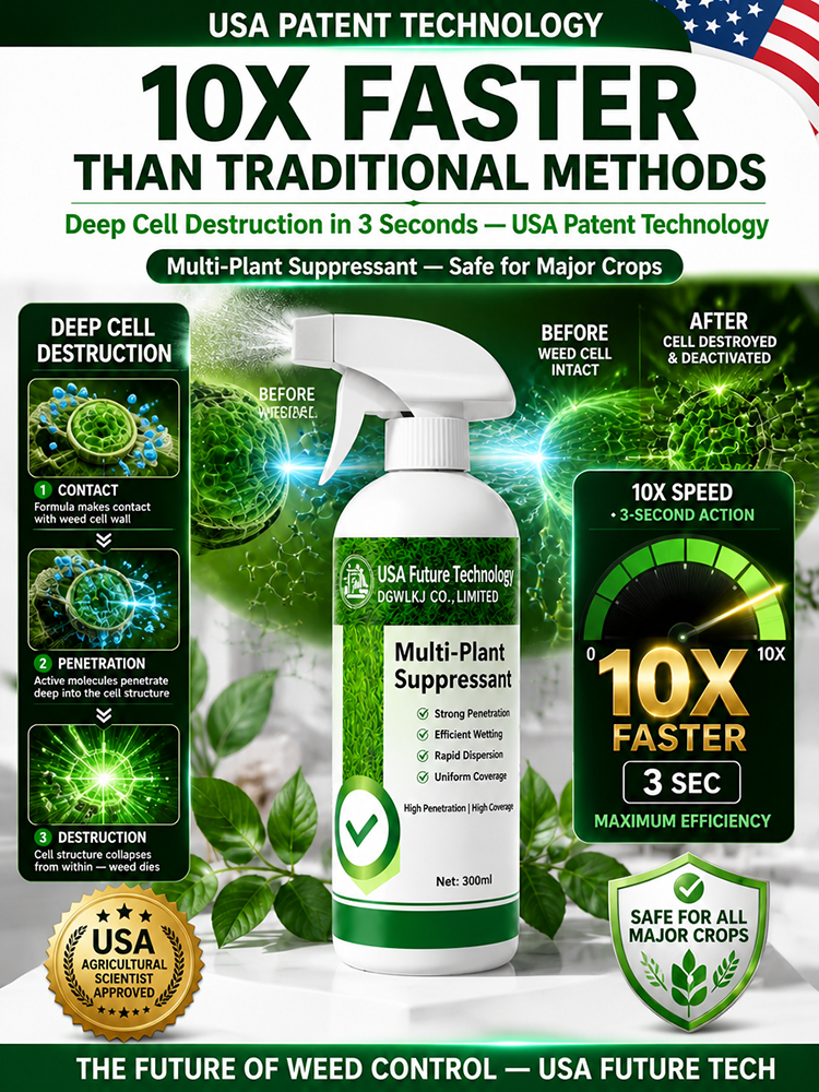 Fast-Acting Weed & Bamboo Removal Spray, 1 Application, 5 Years Weed-Free!