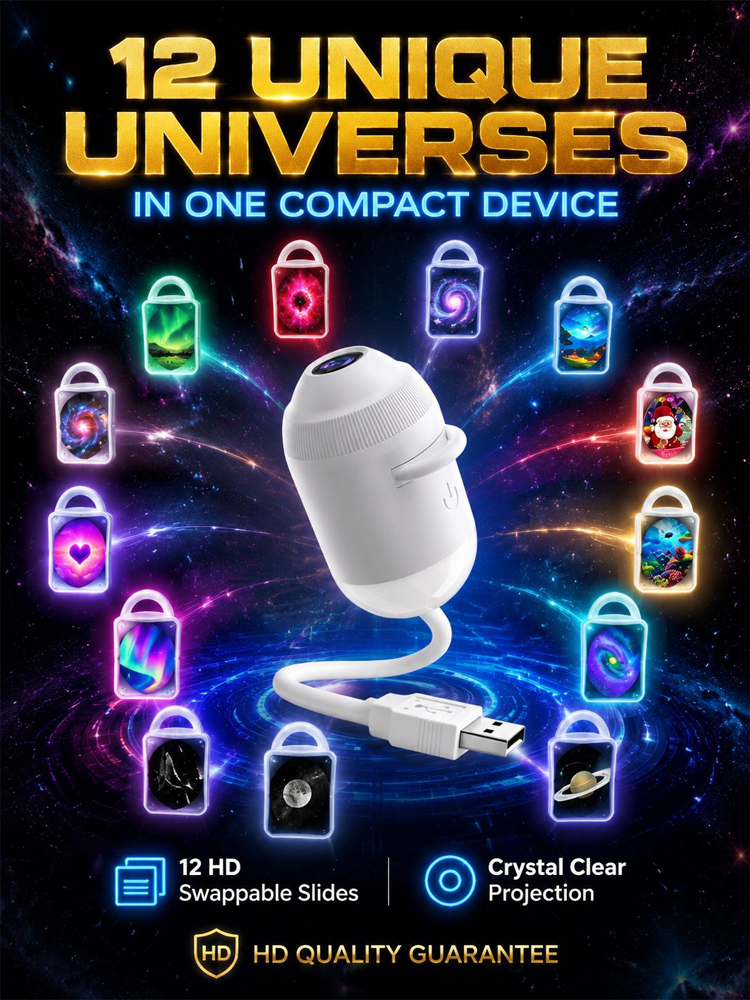 3D Ocean & Starry Sky Projector: Transform Your Home & Car into a Magical Underwater Paradise in Just 1 Second