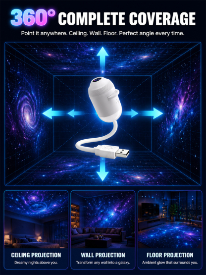 3D Ocean & Starry Sky Projector: Transform Your Home & Car into a Magical Underwater Paradise in Just 1 Second