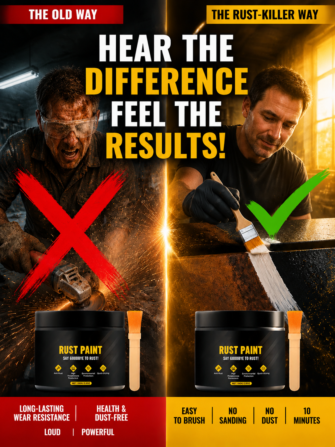 【Rust Prevention from the Source】Water-based metal paint rust remover agent⚡Watch rust vanish in 60 seconds—no sanding, no scraping.