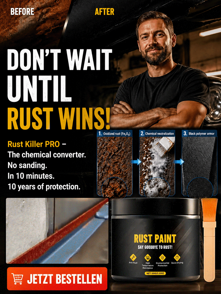 【Rust Prevention from the Source】Water-based metal paint rust remover agent⚡Watch rust vanish in 60 seconds—no sanding, no scraping.