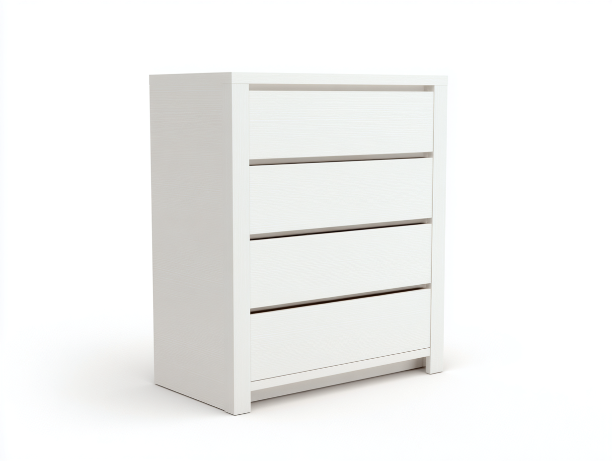 Kommode mit Schubladen aus Holz 85 x 42 x 100 cm - Weiß - modernes Design für Schlafzimmer-Nadiohaven