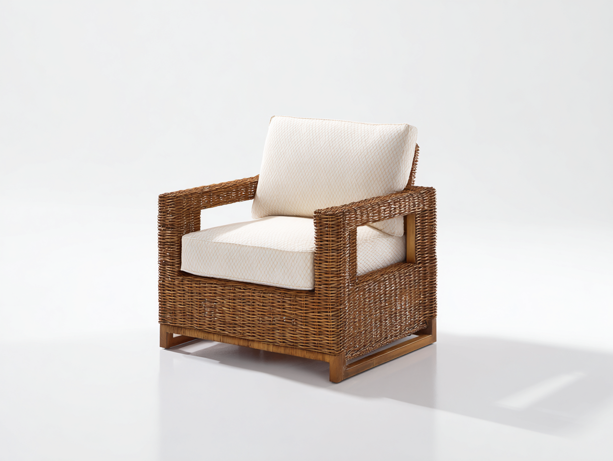 Polyrattan Gartensessel 105x88x80 cm - braun und creme - für den Garten-Nadiohaven