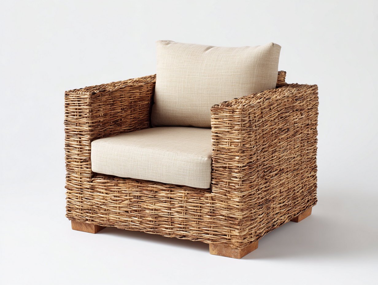 Polyrattan Gartensessel aus Polyrattan 100 x 92 x 80 cm - Braun-Beige - modernes Loungedesign für Außenbereich-Nadiohaven